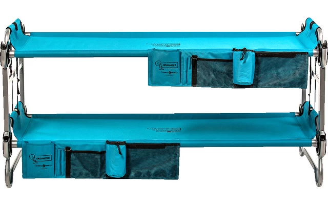 Disc-O-Bed Kid-O-Bunk Kinder Camping Stockbett Inkl. Seitentaschen Rot / Silber