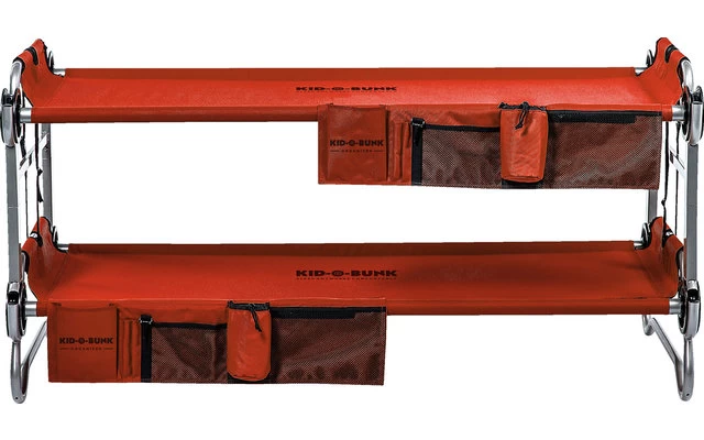 Disc-O-Bed Kid-O-Bunk Kinder Camping Stockbett Inkl. Seitentaschen Rot / Silber – Bild 7